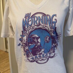 My Morning Jacket White Graphic Vneck Tshirt Size XS